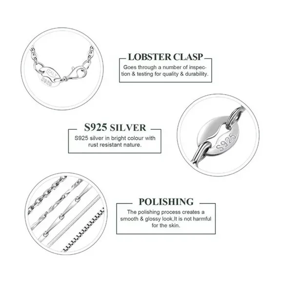 1mm Italy Sterling Silver Box Chain Necklace